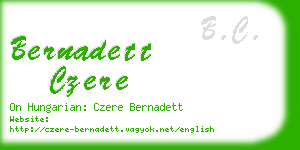 bernadett czere business card